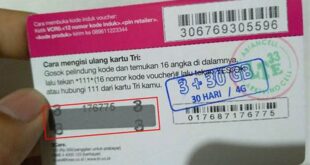 Cara Memasukan Voucher 3 Lewat SMS